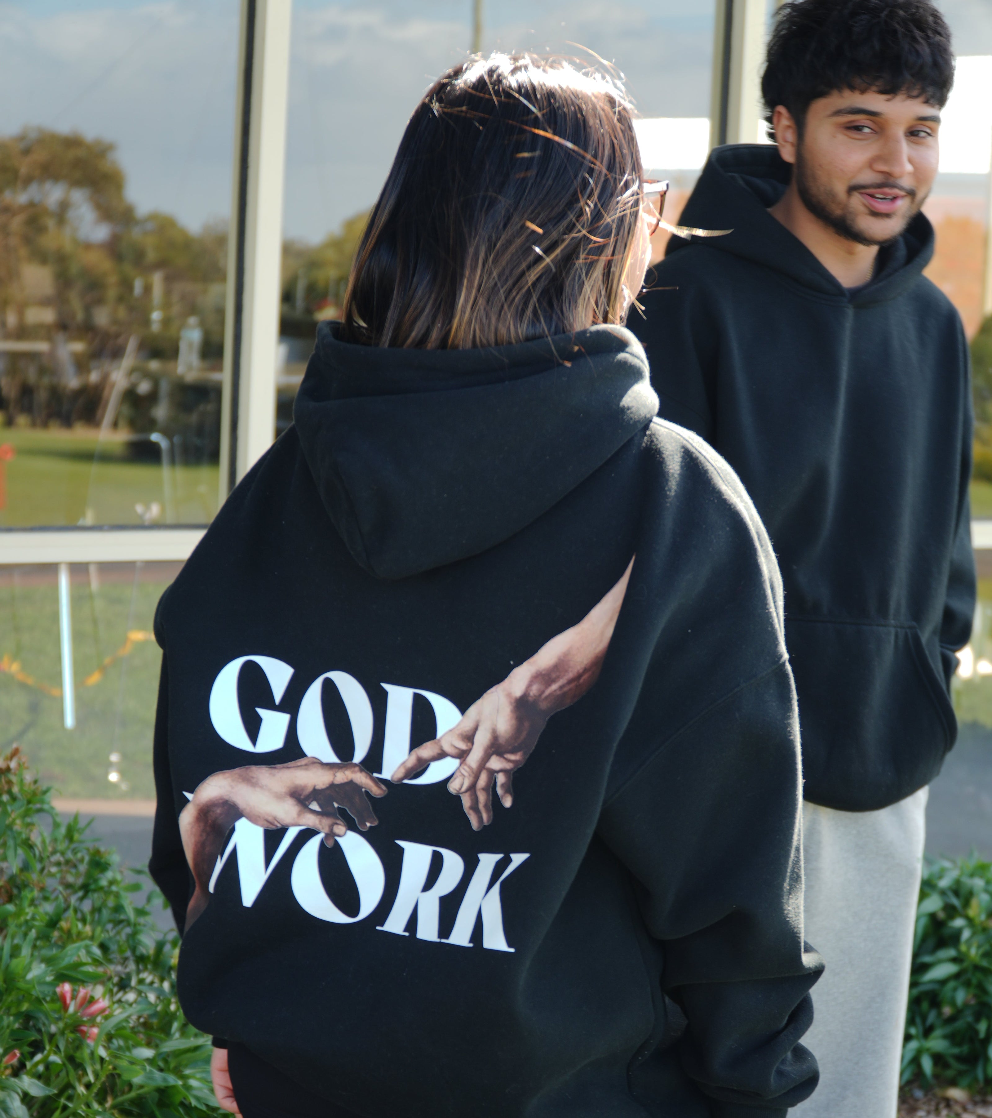 Pre-order the Saint Elian God Work hoodie – premium Christian streetwear with luxury style, inspired by faith and bold urban fashion.